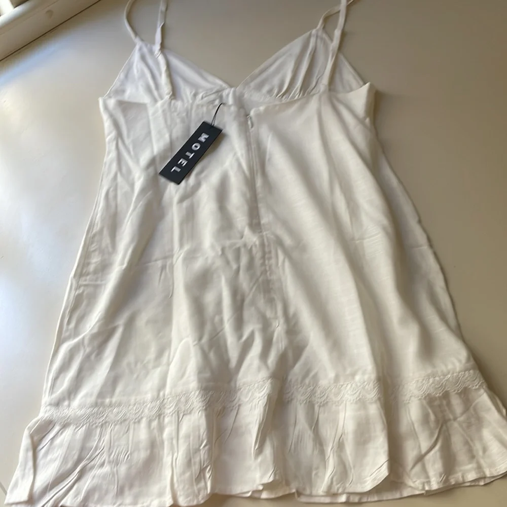 Motel Rocks White Tavita Frill Mini Dress - Picture 8 of 8